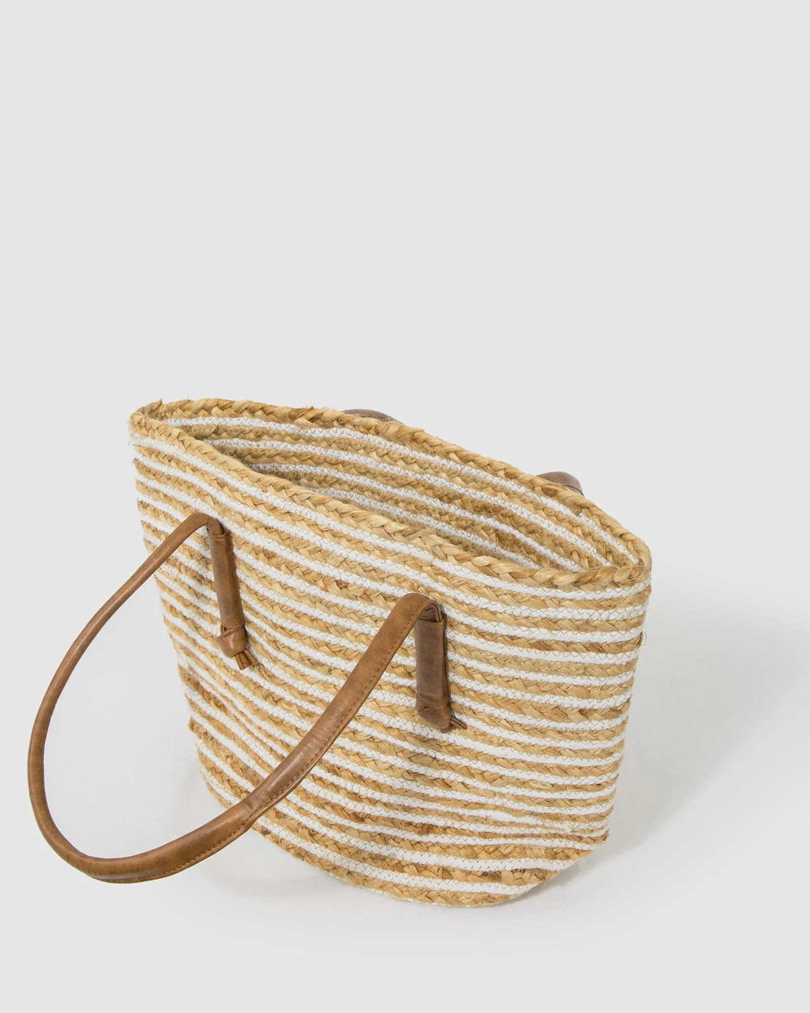 Natural Hannah Straw Tote Bag sold by Collete Hayman product image thumbnail 5
