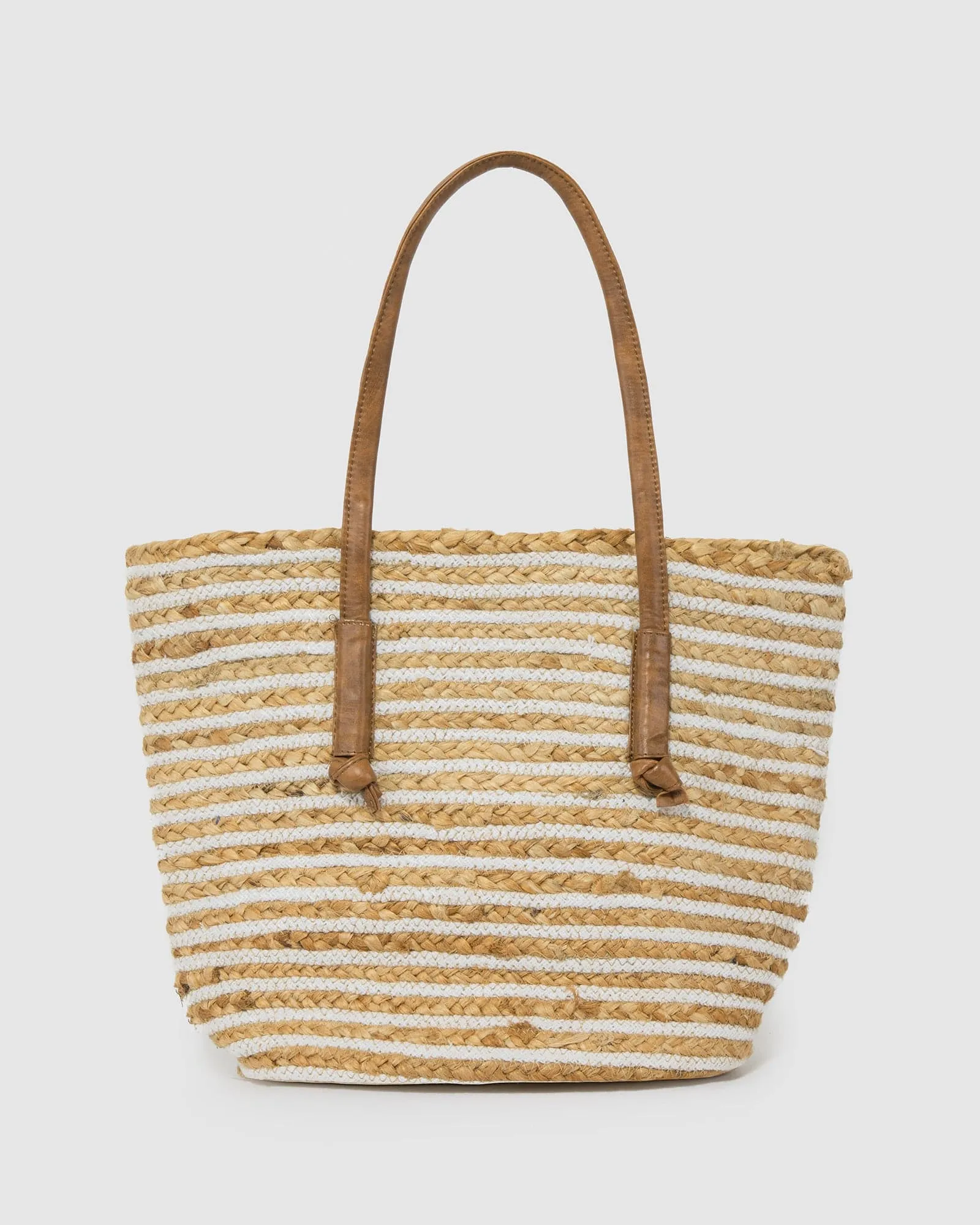 Natural Hannah Straw Tote Bag sold by Collete Hayman