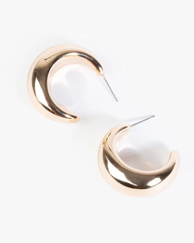 Gold Medium Bubble Hoop Earrings sold by Collete Hayman