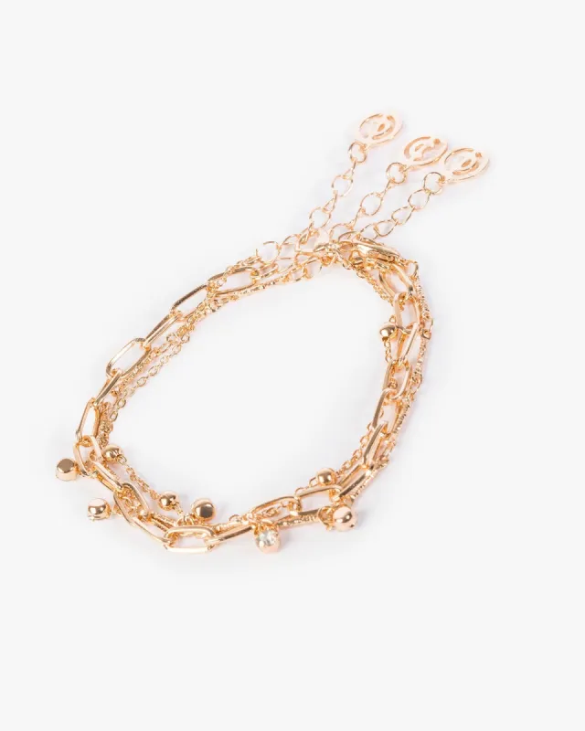 Gold Charm Fine Bracelet Pack sold by Collete Hayman
