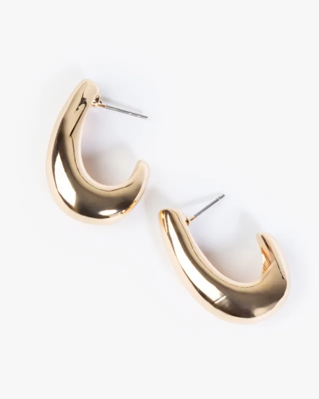 Gold J Hoop Earrings sold by Collete Hayman