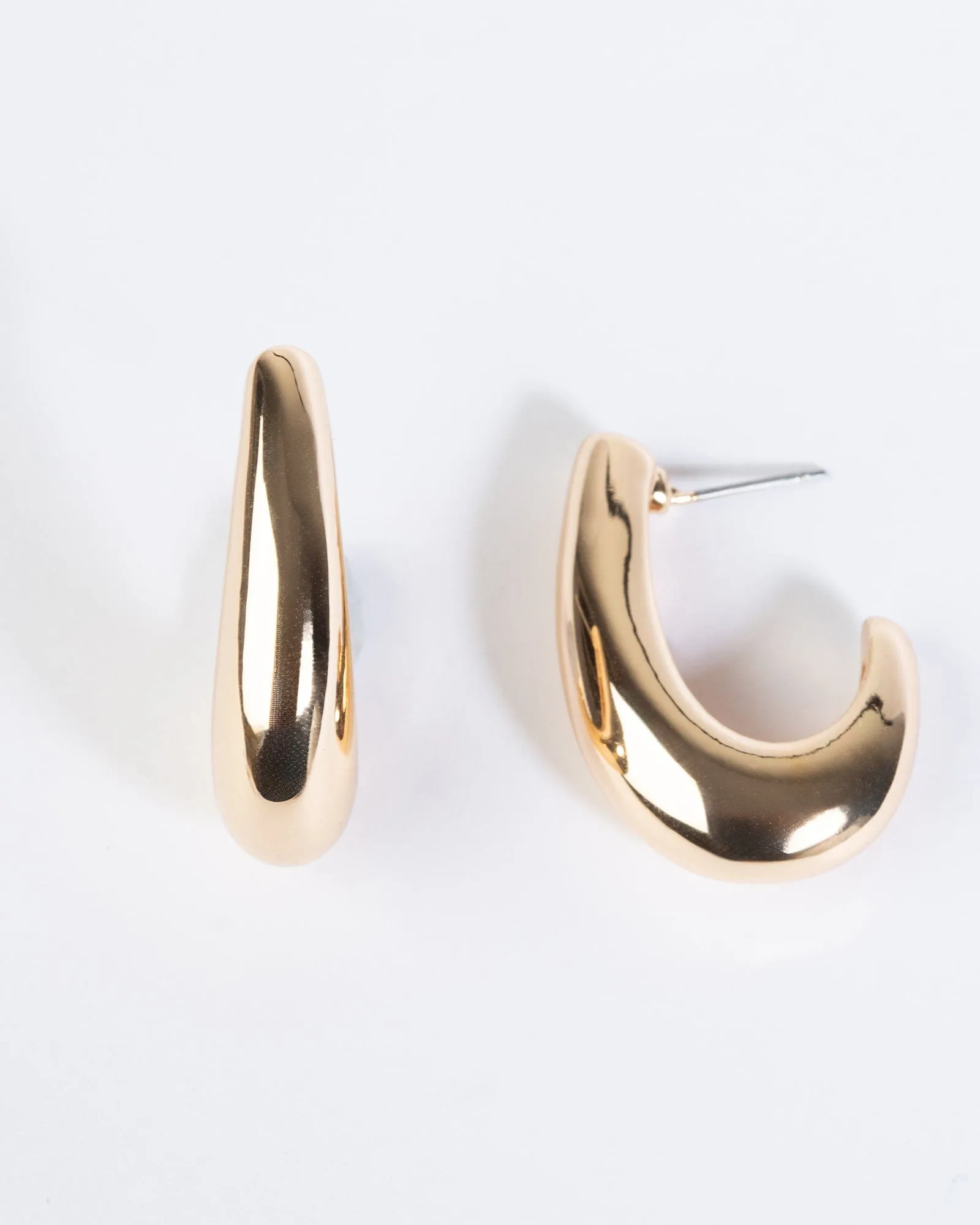 Gold J Hoop Earrings sold by Collete Hayman product image thumbnail 3