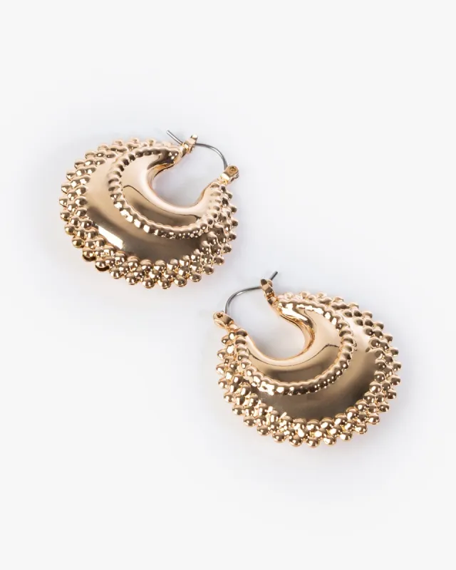 Gold Festival Hoop Earrings sold by Collete Hayman