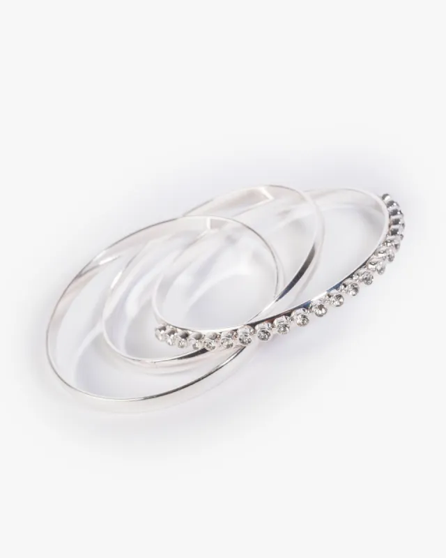 Silver Crystal Bangle Set sold by Collete Hayman