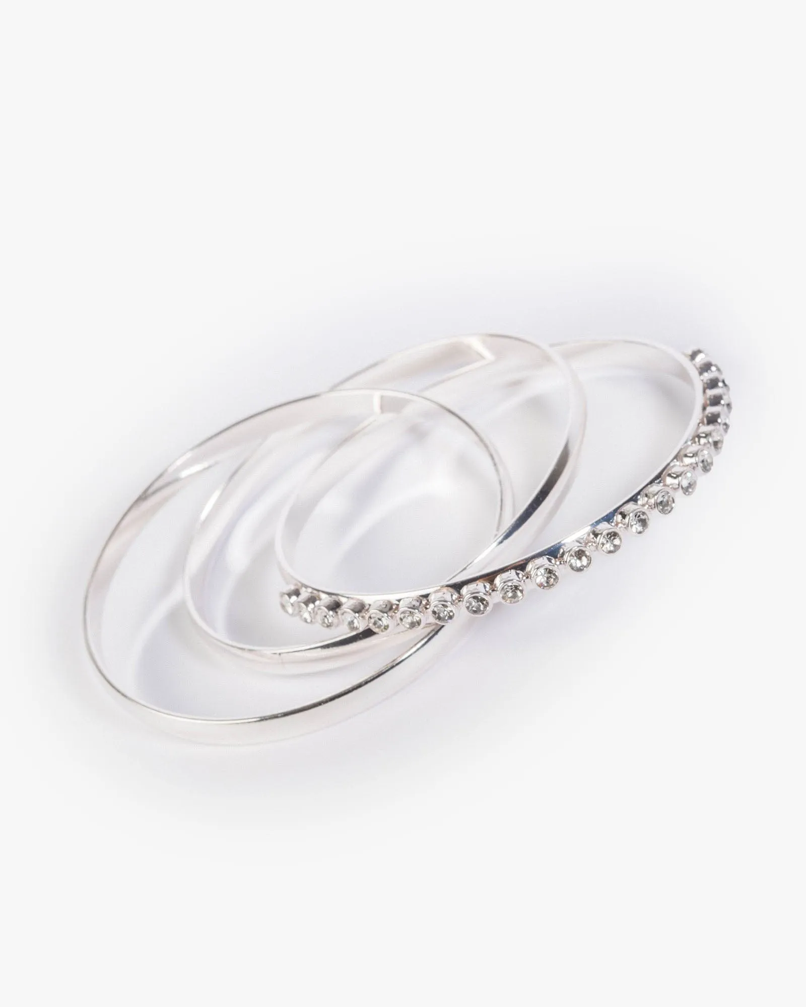 Silver Crystal Bangle Set sold by Collete Hayman