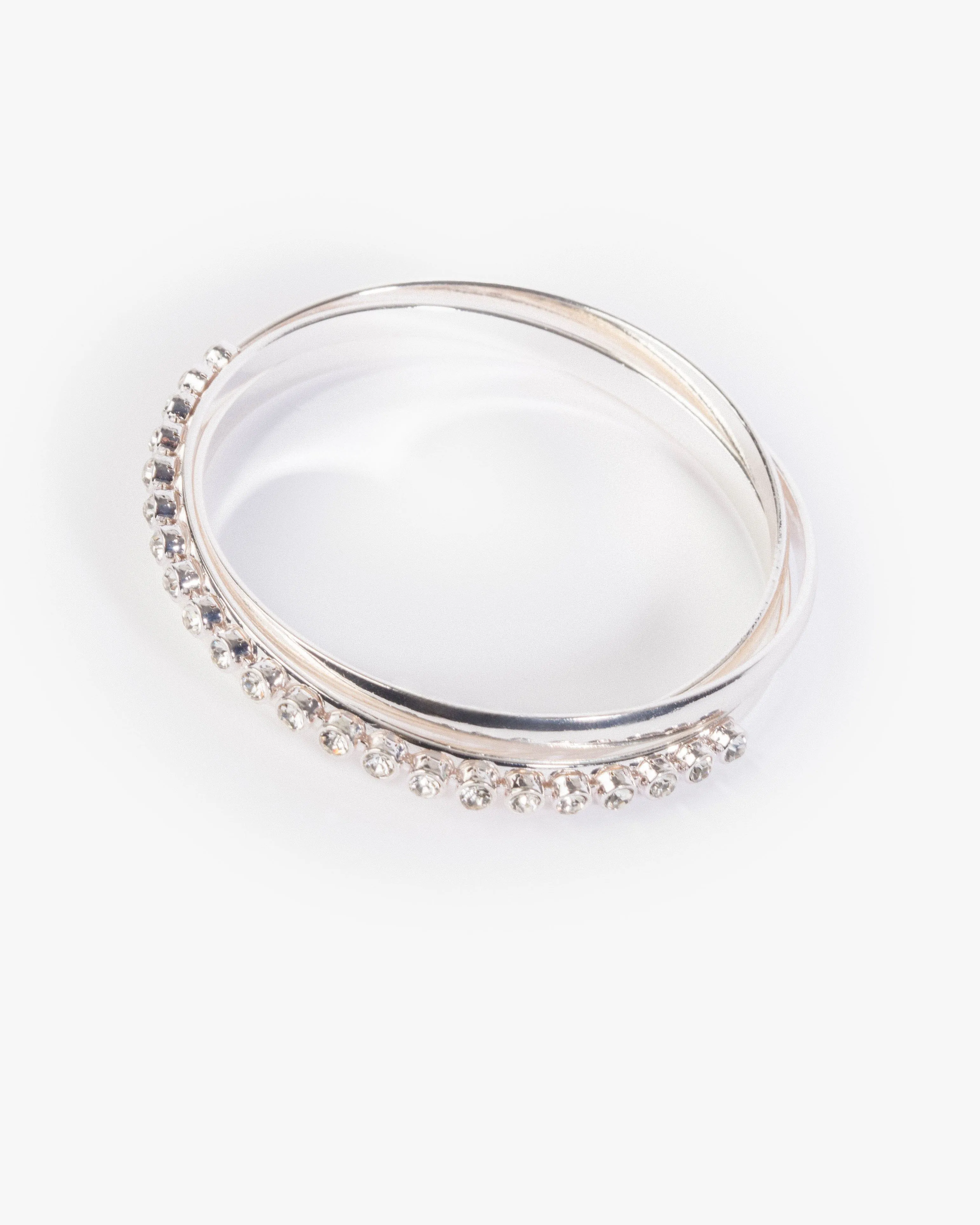 Silver Crystal Bangle Set sold by Collete Hayman product image thumbnail 3