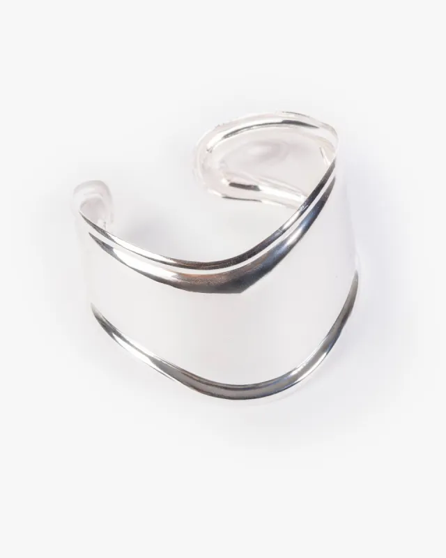 Silver Wide Wavey Cuff Bracelet sold by Collete Hayman
