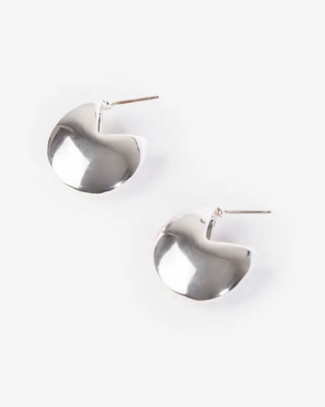 Silver Chubby Round Hoop Earrings sold by Collete Hayman