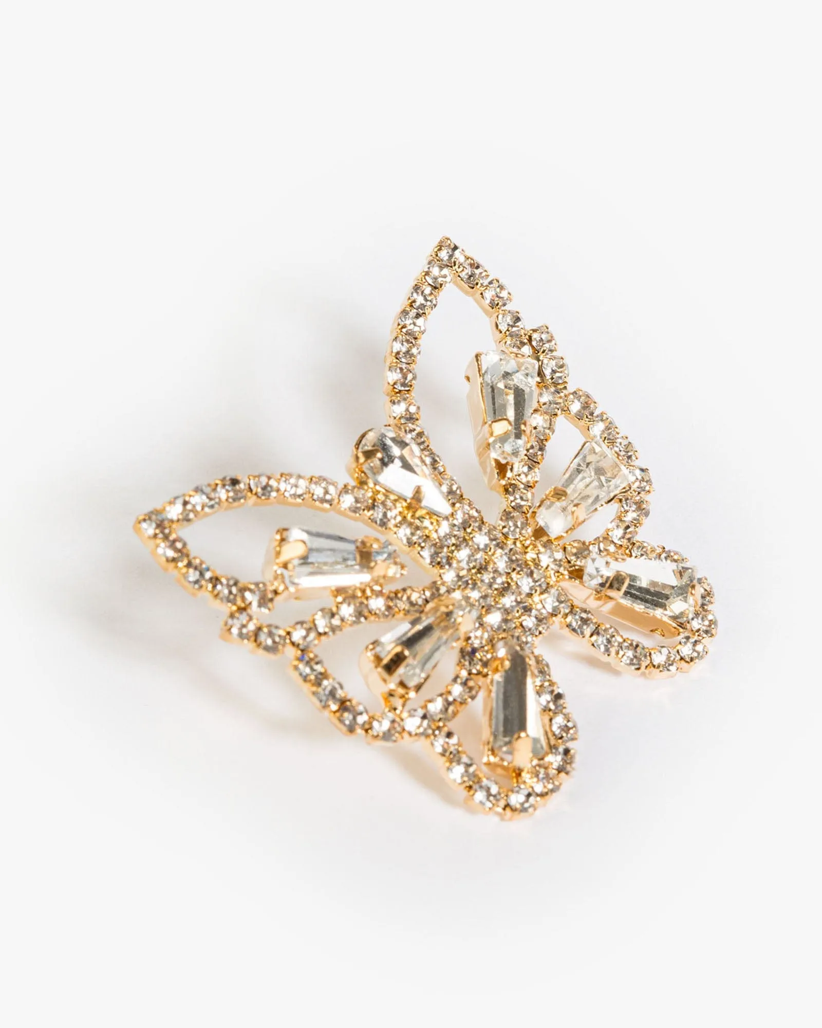 Crystal Detail Butterfly Drop Earrings sold by Collete Hayman product image thumbnail 4