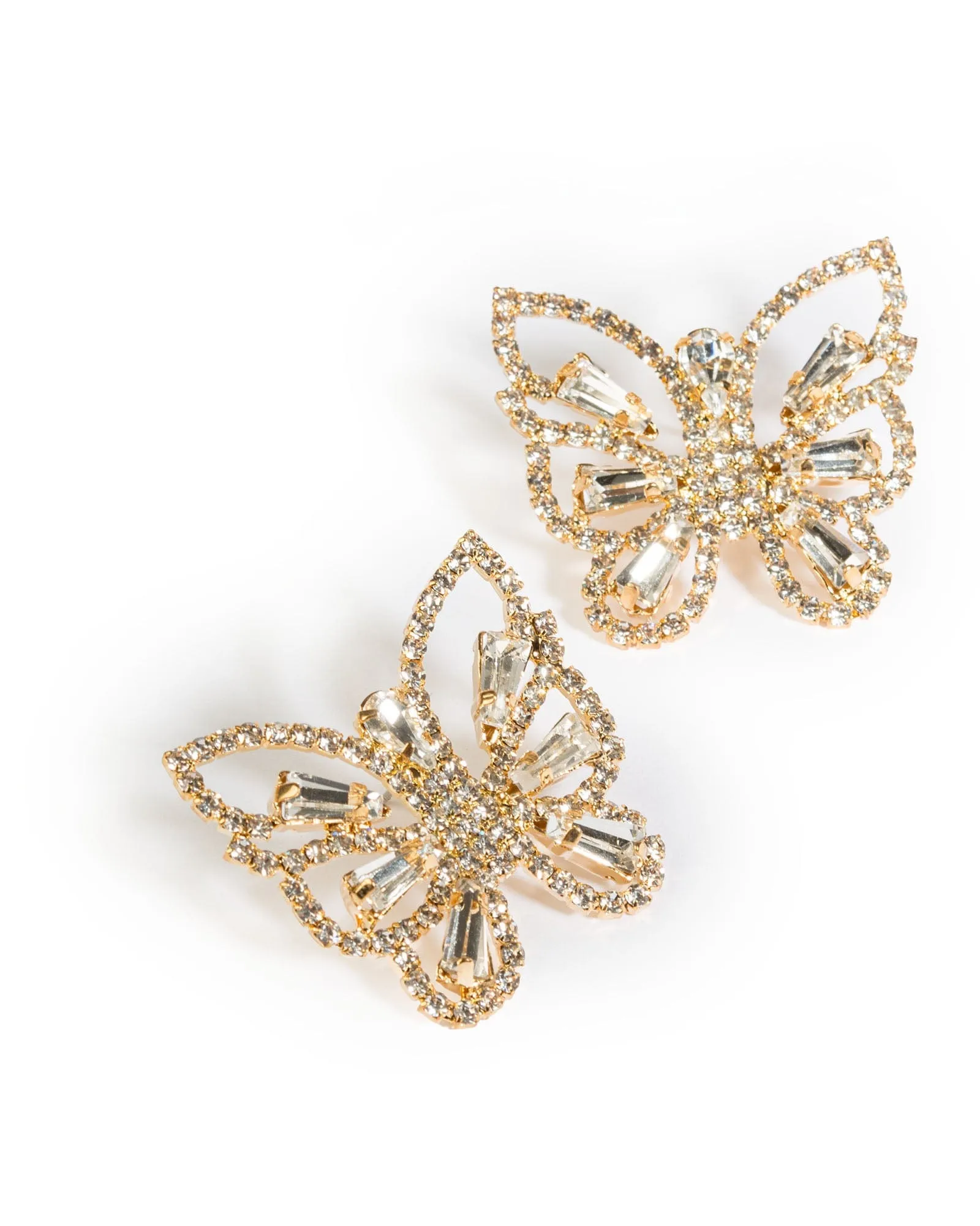 Crystal Detail Butterfly Drop Earrings sold by Collete Hayman product image thumbnail 3