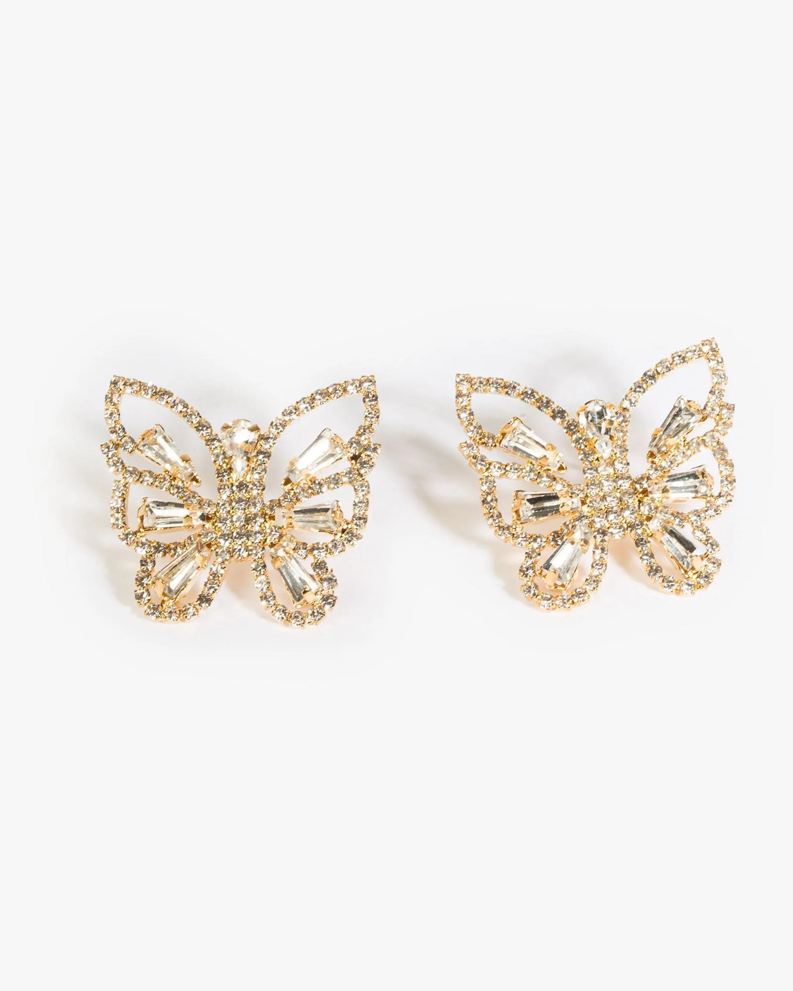 Crystal Detail Butterfly Drop Earrings sold by Collete Hayman