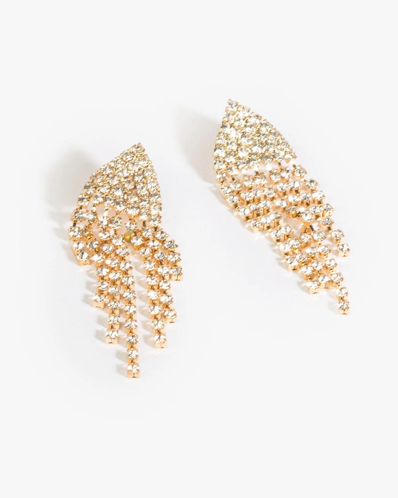 Crystal Medium Diamond Tassel Earrings sold by Collete Hayman product image thumbnail 2