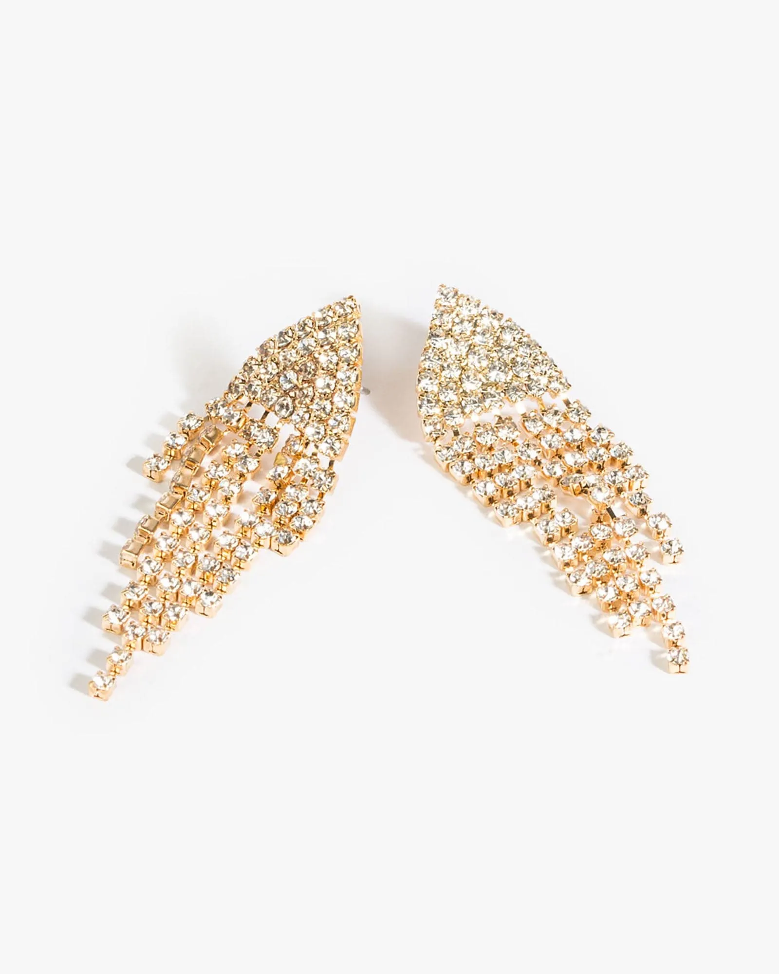 Crystal Medium Diamond Tassel Earrings sold by Collete Hayman product image thumbnail 4