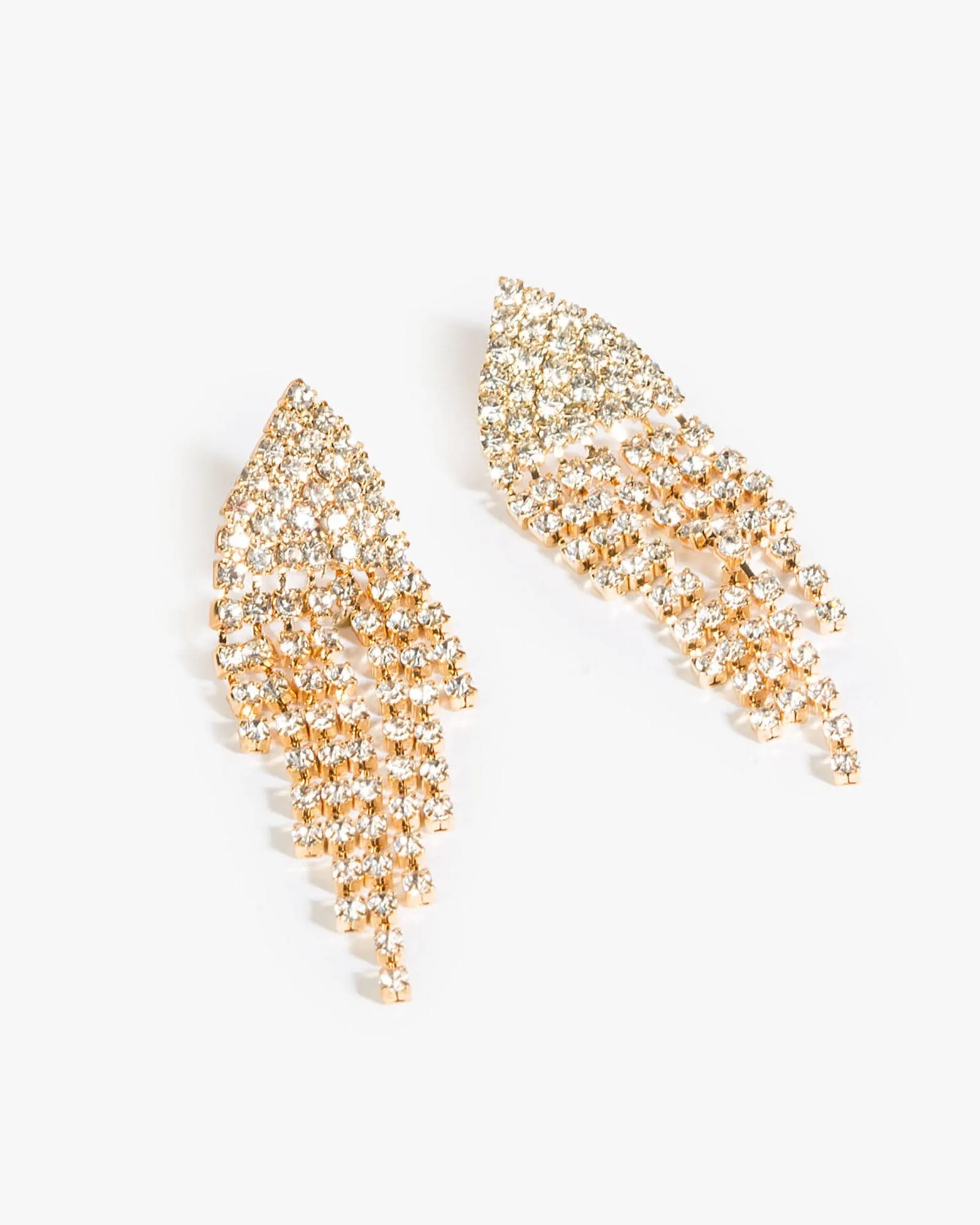 Crystal Medium Diamond Tassel Earrings sold by Collete Hayman