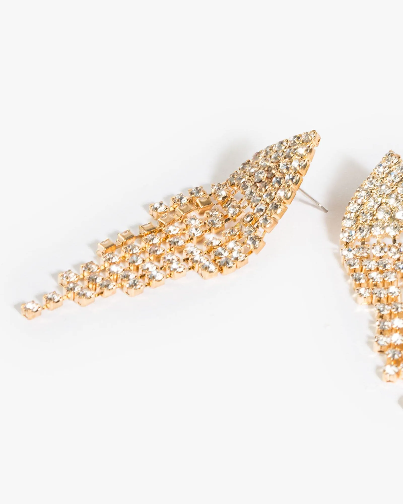 Crystal Medium Diamond Tassel Earrings sold by Collete Hayman product image thumbnail 3