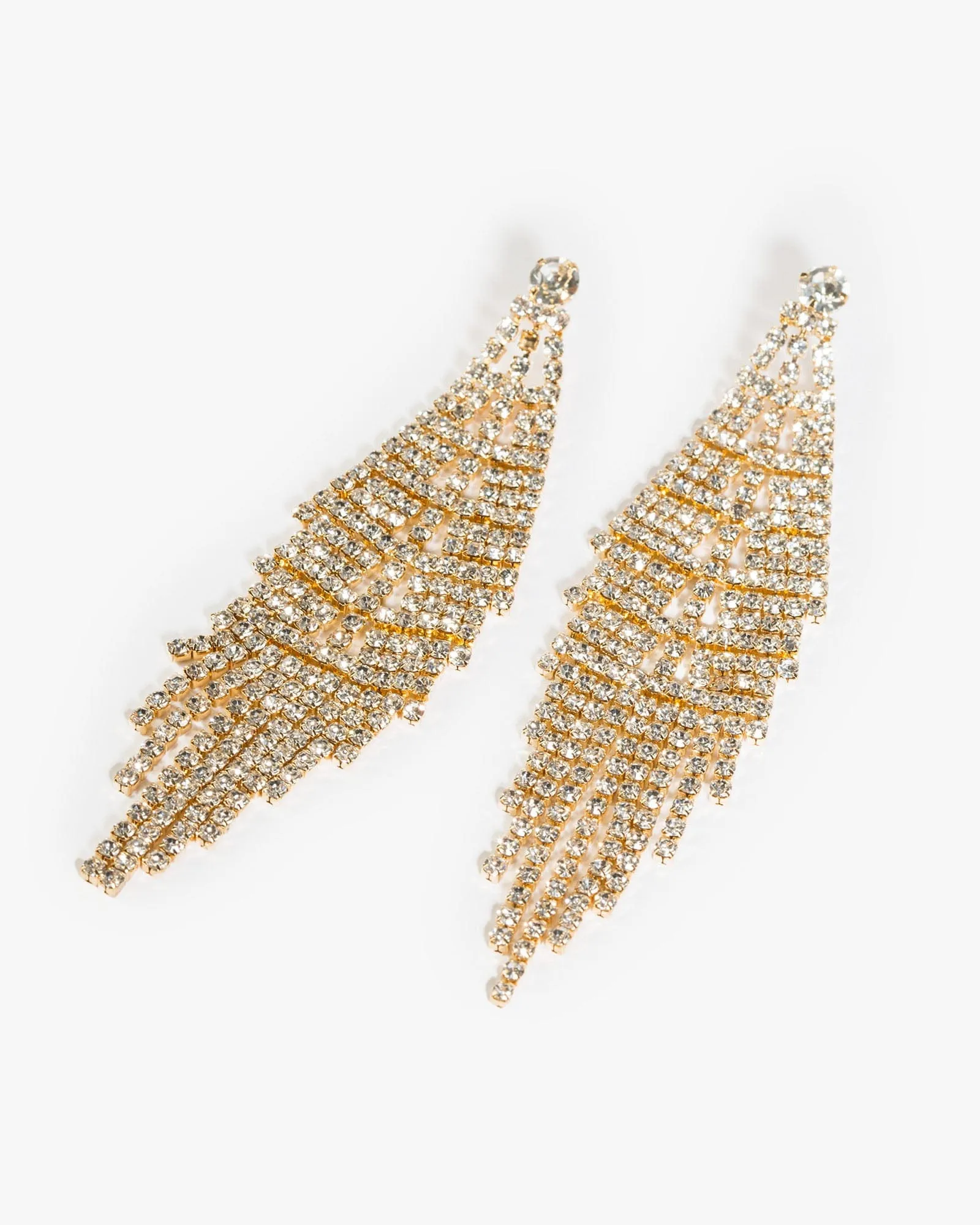 Crystal Fanned Diamond Drop Earrings sold by Collete Hayman product image thumbnail 2