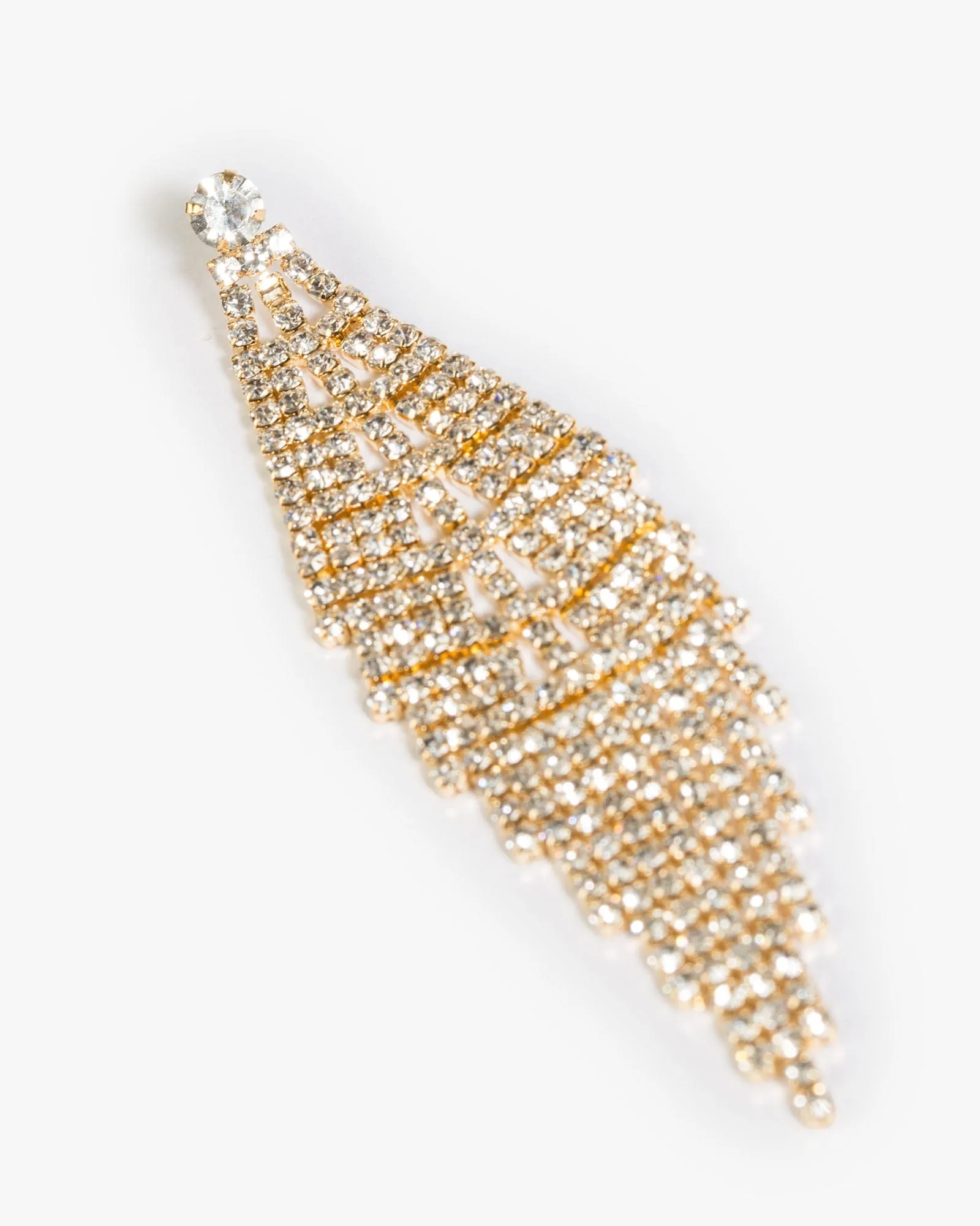 Crystal Fanned Diamond Drop Earrings sold by Collete Hayman product image thumbnail 4