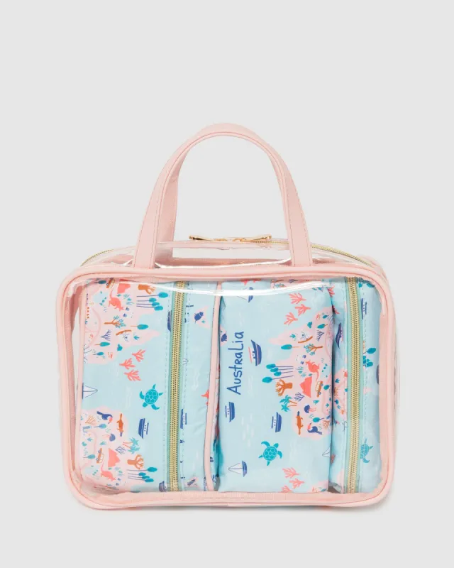 Print 3 Piece Clear Cosmetic Case sold by Collete Hayman