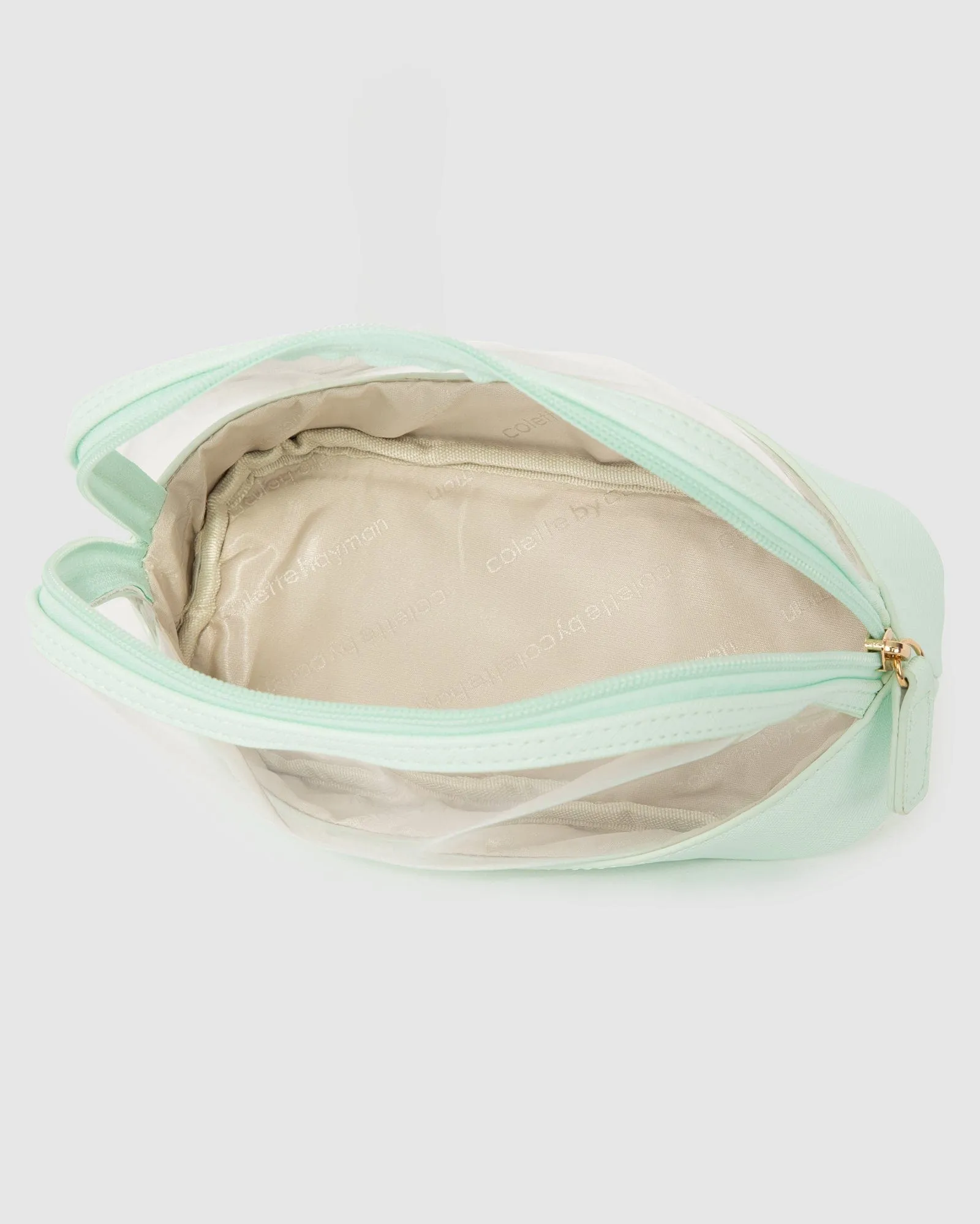 Mint Green Holly Clear Cosmetic Case sold by Collete Hayman product image thumbnail 4