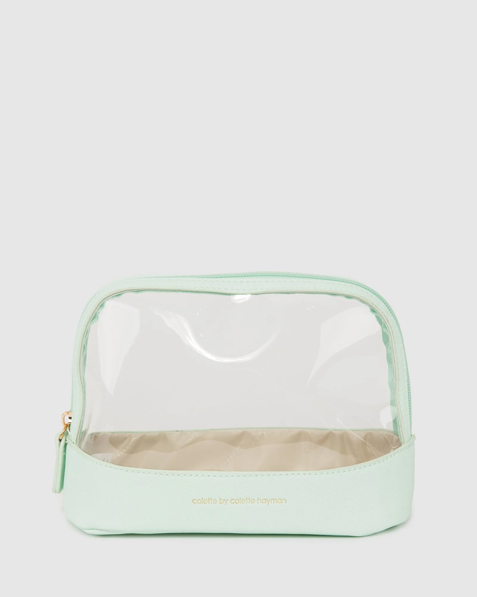 Mint Green Holly Clear Cosmetic Case sold by Collete Hayman