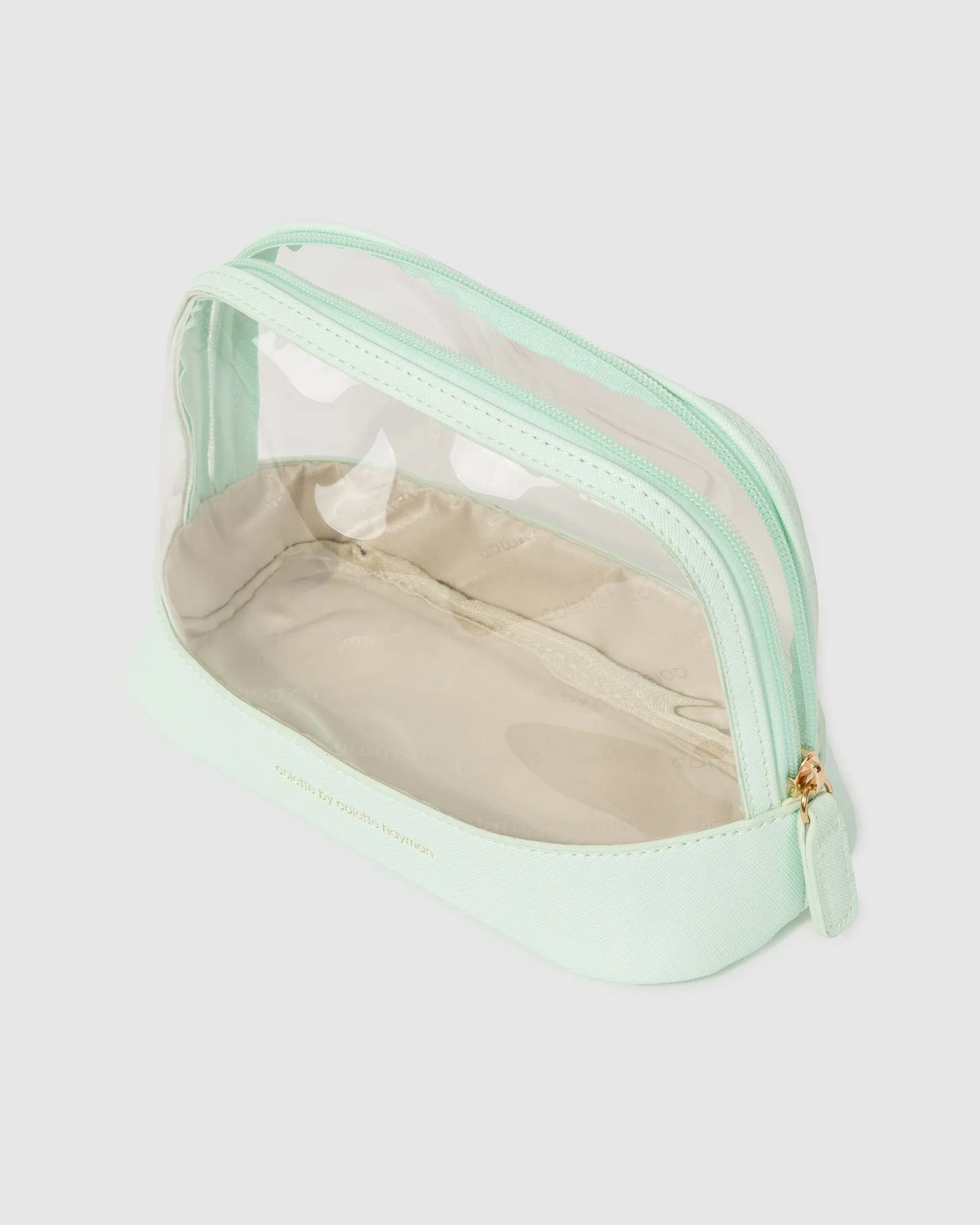 Mint Green Holly Clear Cosmetic Case sold by Collete Hayman product image thumbnail 3
