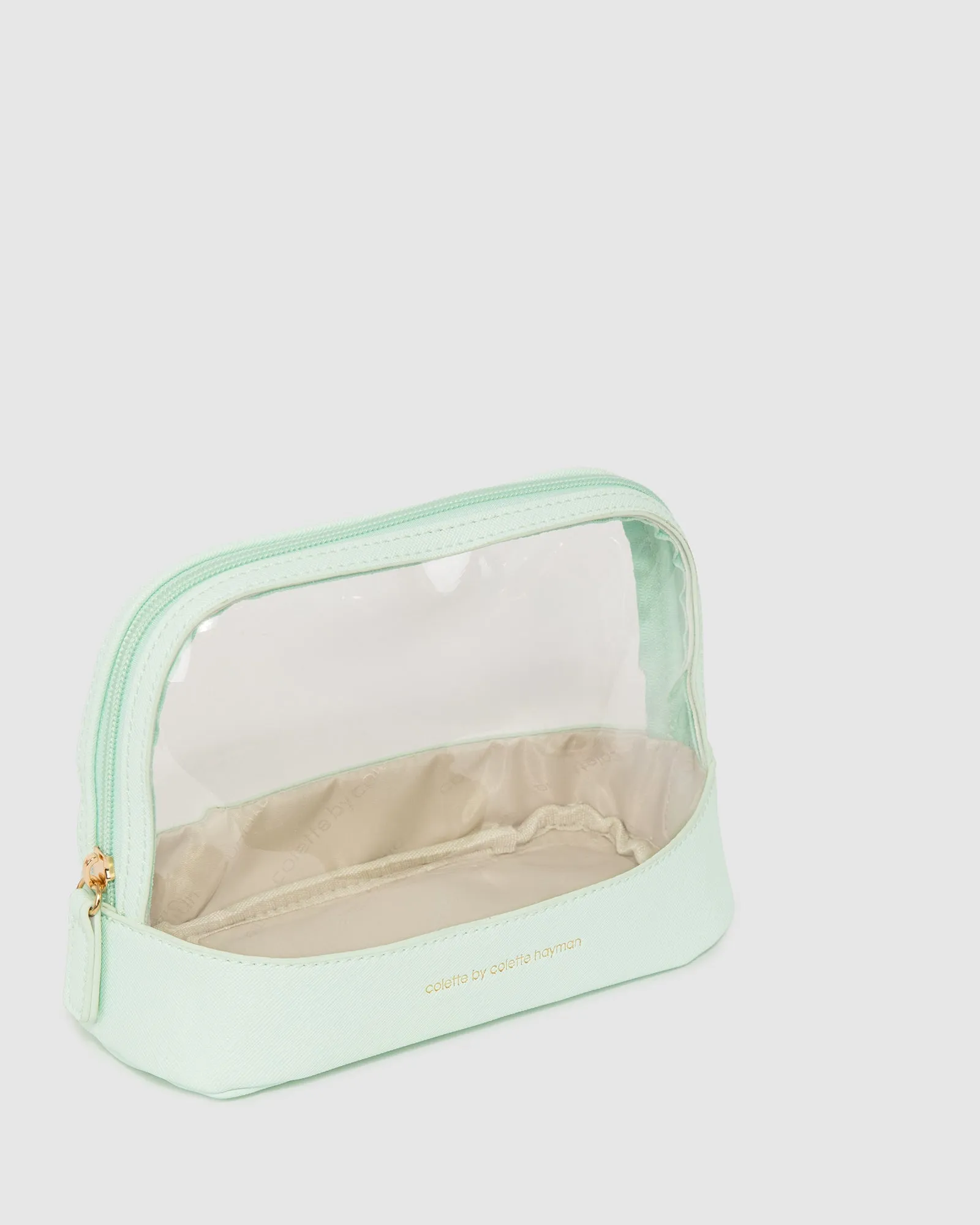 Mint Green Holly Clear Cosmetic Case sold by Collete Hayman product image thumbnail 2