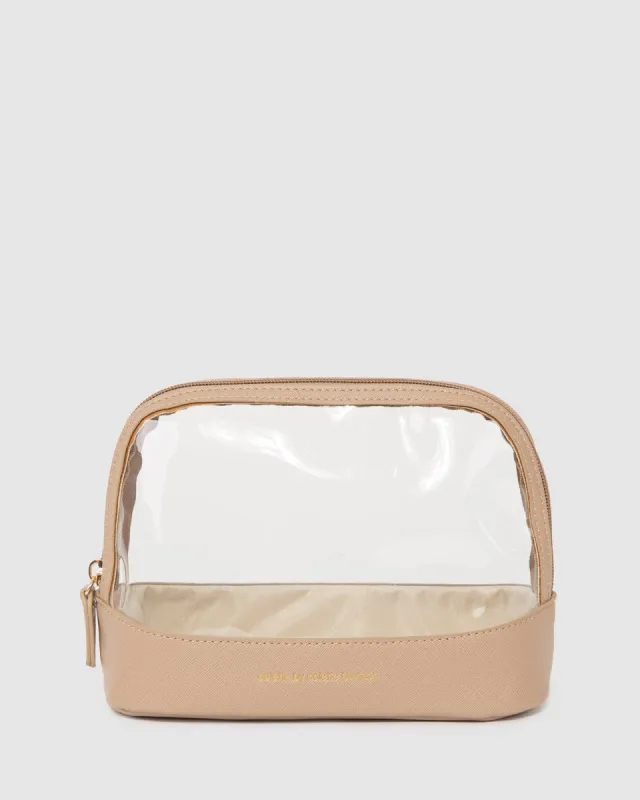Taupe Holly Clear Cosmetic Case sold by Collete Hayman