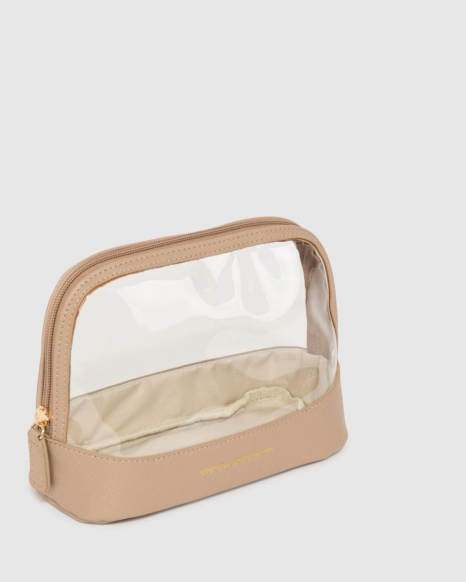 Taupe Holly Clear Cosmetic Case sold by Collete Hayman product image thumbnail 2