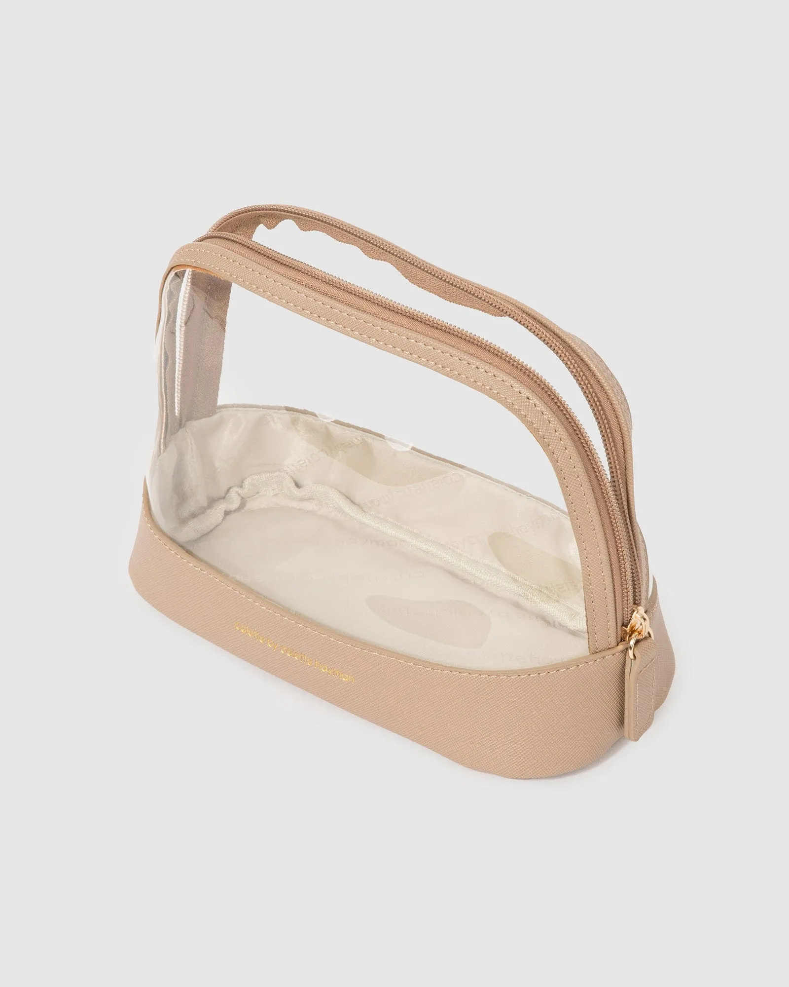 Taupe Holly Clear Cosmetic Case sold by Collete Hayman product image thumbnail 3