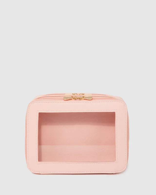 Light Pink Mina Multi Compartment Cosmetic Case sold by Collete Hayman