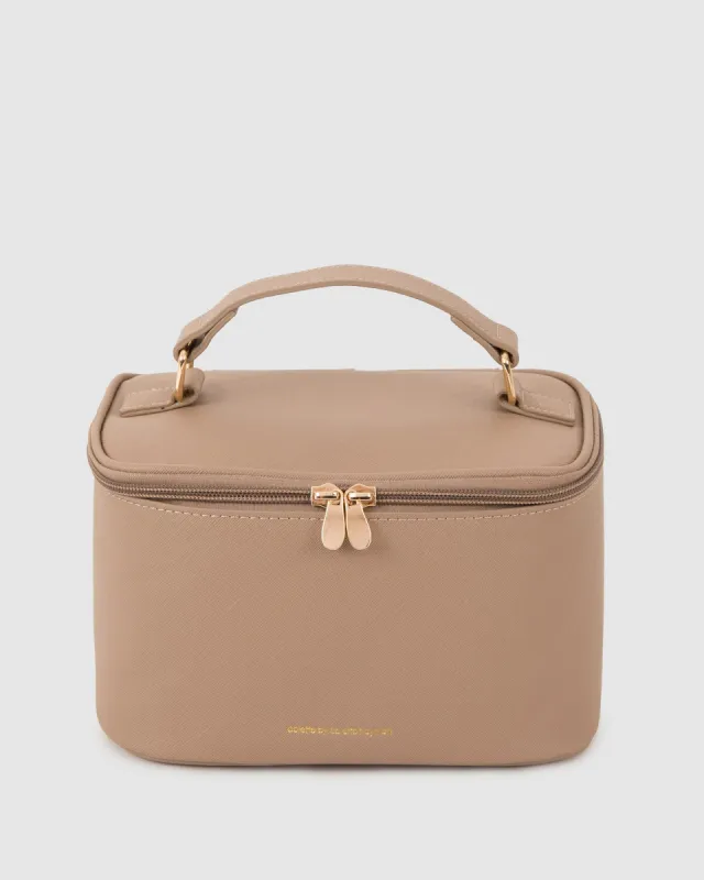 Taupe Small Cosmetic Case sold by Collete Hayman