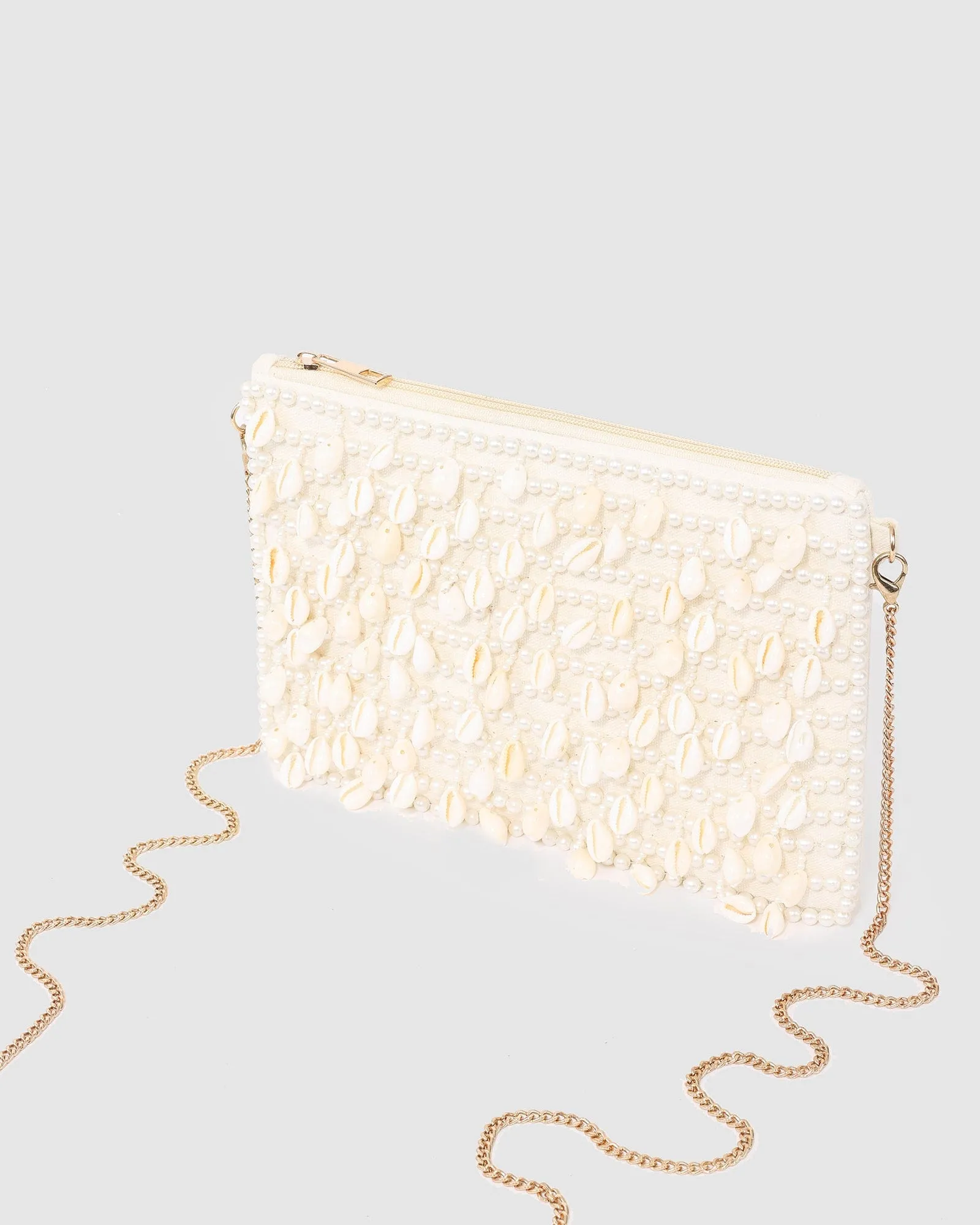 Pearl Zip Top Sequin Clutch Bag sold by Collete Hayman product image thumbnail 4