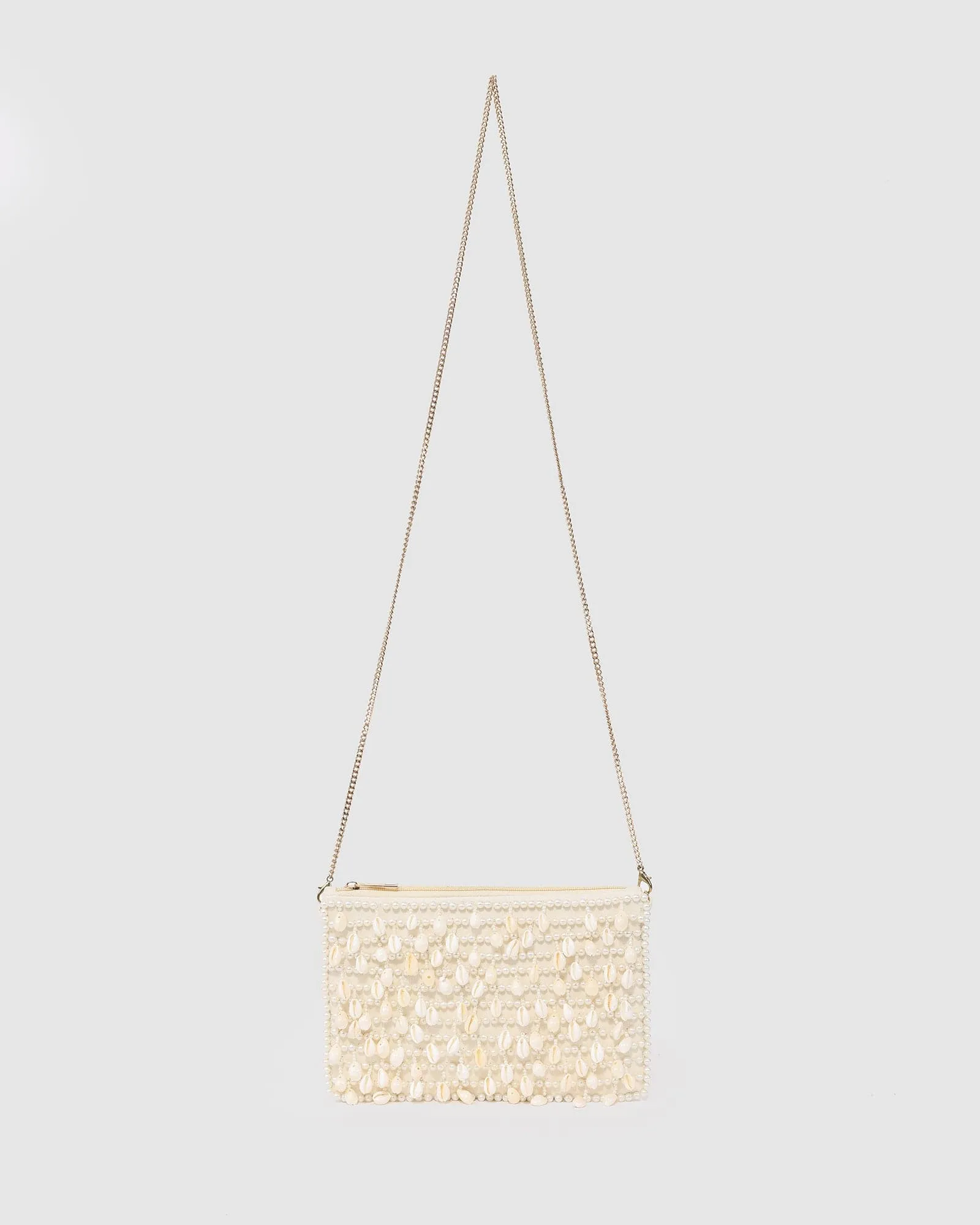 Pearl Zip Top Sequin Clutch Bag sold by Collete Hayman product image thumbnail 3