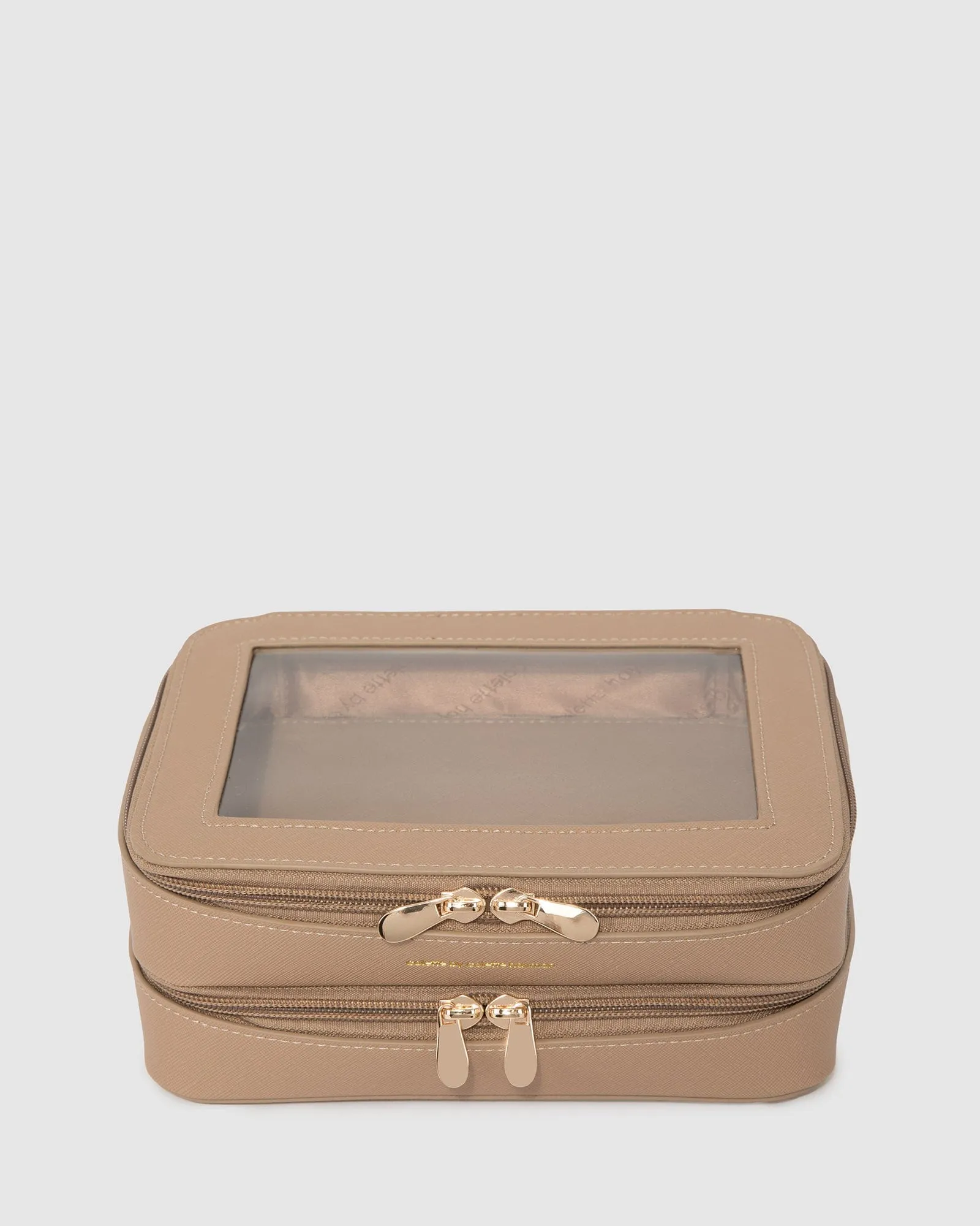 Taupe Mina Multi Compartment Cosmetic Case sold by Collete Hayman product image thumbnail 3