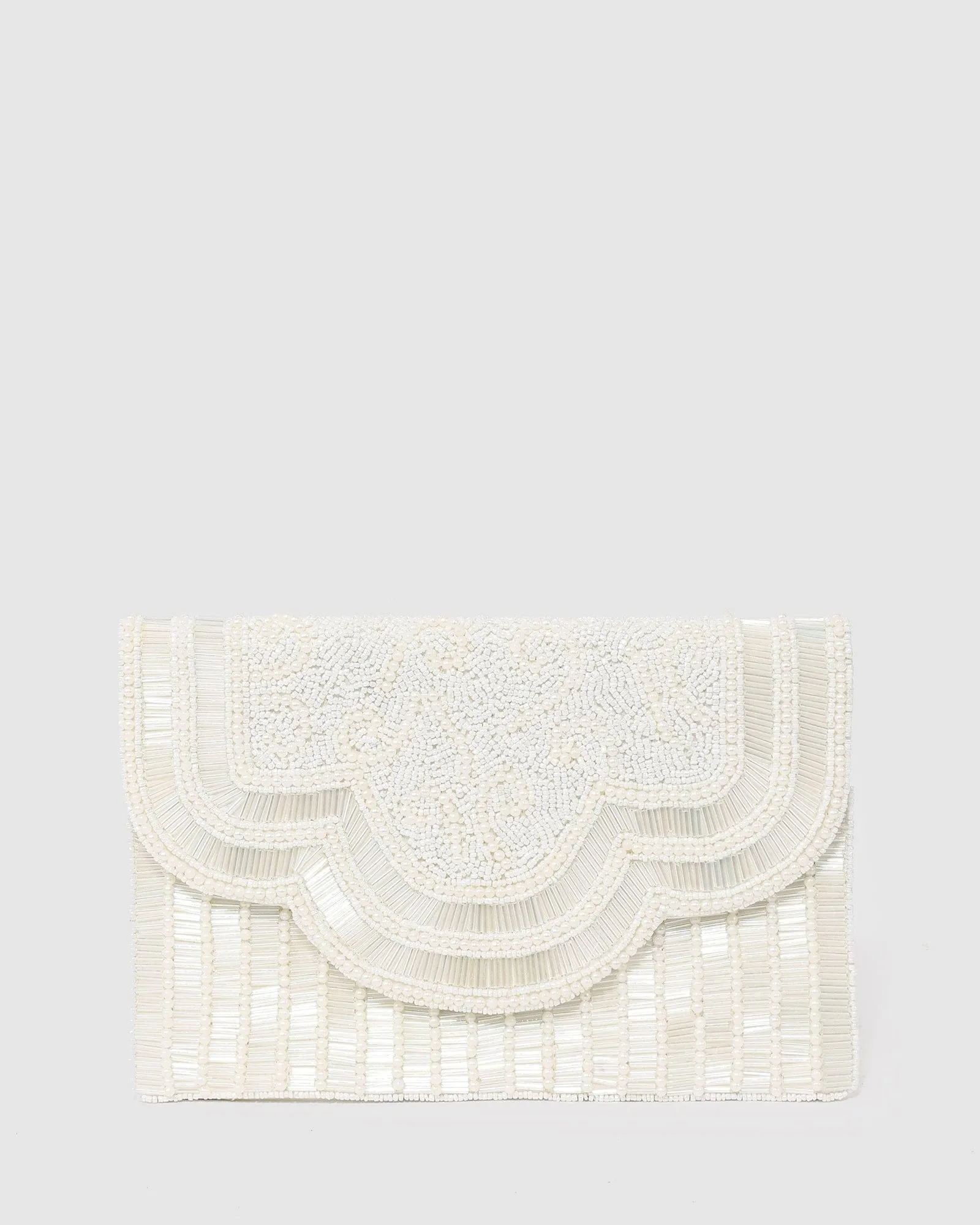 Pearl Jenisha Beaded Clutch Bag sold by Collete Hayman