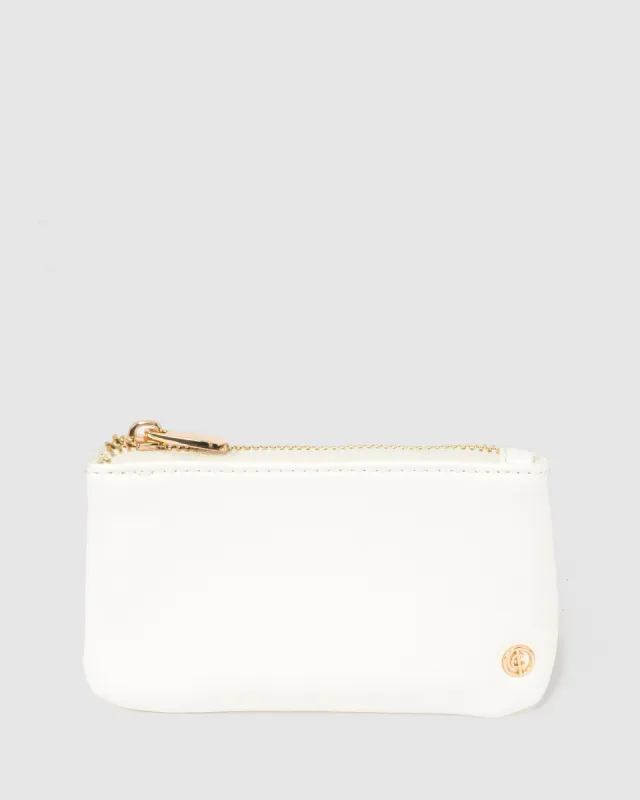 White Sally Zip Top Wallet sold by Collete Hayman