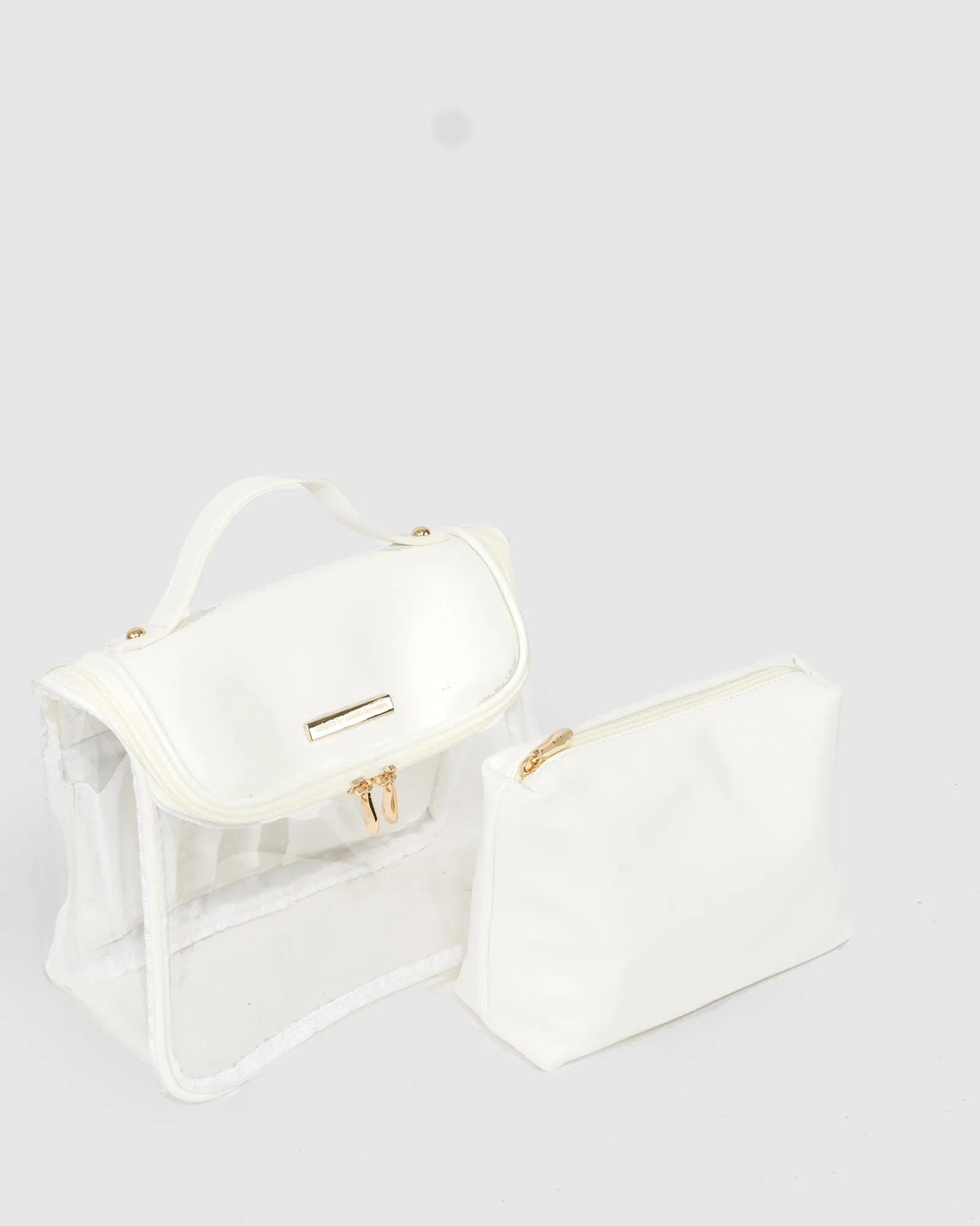 White Cara 2 Piece Cosmetic Case sold by Collete Hayman product image thumbnail 2