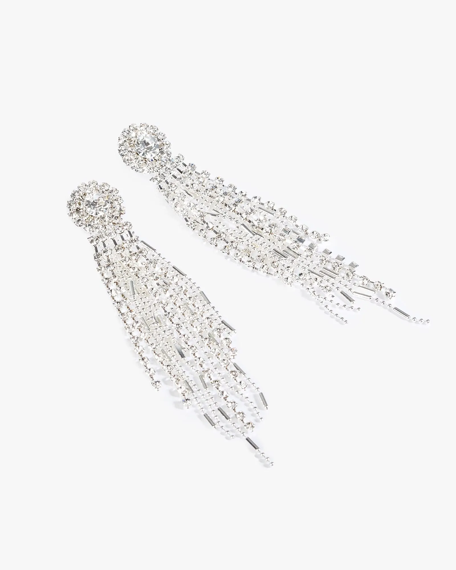 Crystal Round Tassel Statement Earrings sold by Collete Hayman