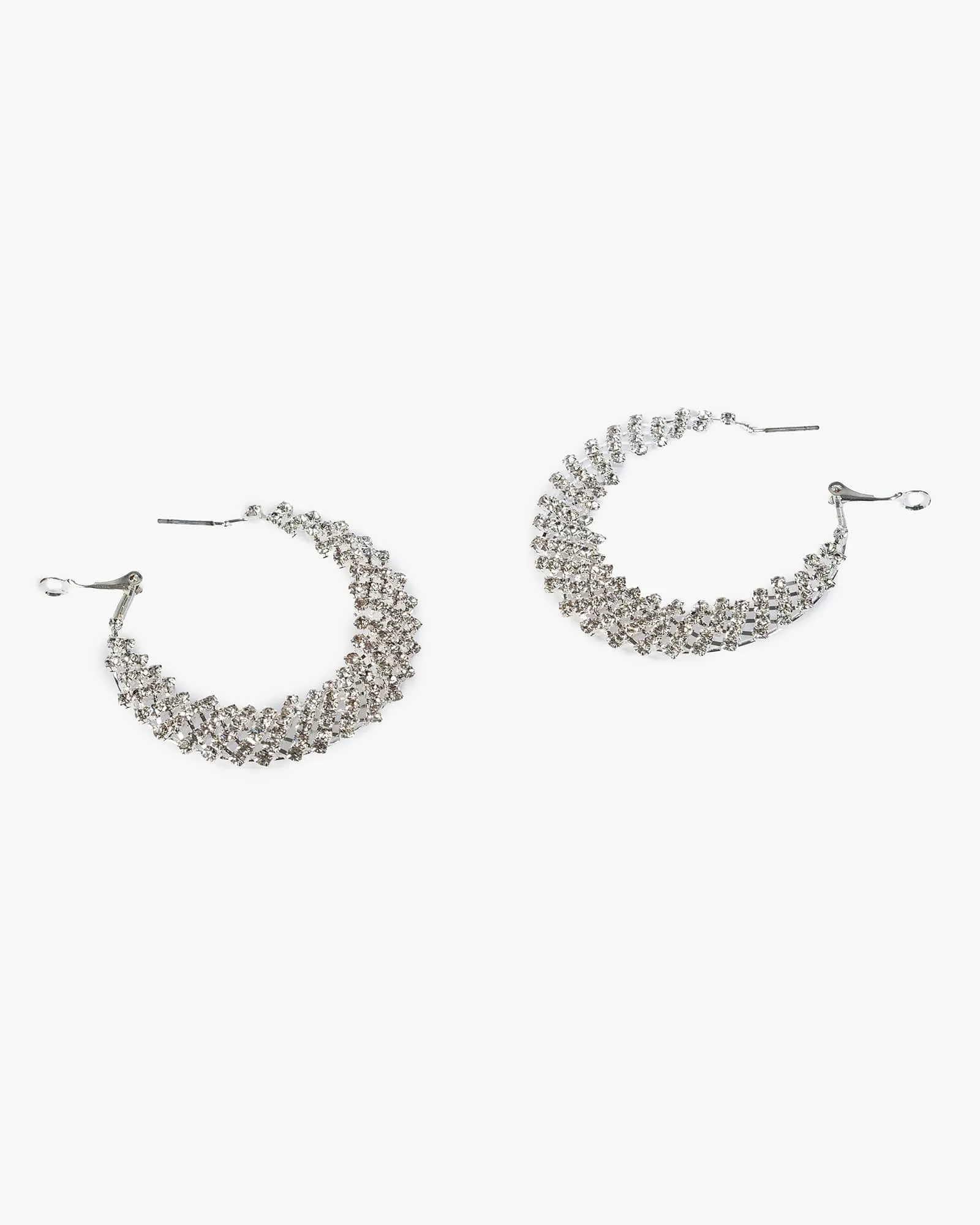 Crystal Wide Hoop Earrings sold by Collete Hayman