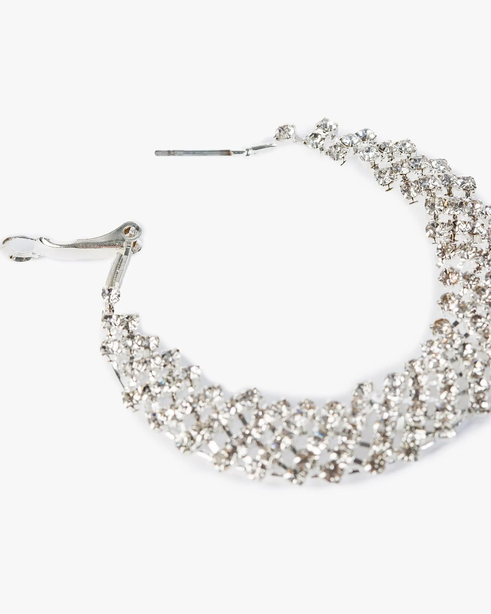 Crystal Wide Hoop Earrings sold by Collete Hayman product image thumbnail 2