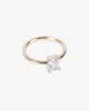 Gold Cubic Zirconia Rectangle Fine Band Ring sold by Collete Hayman