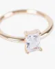 Gold Cubic Zirconia Rectangle Fine Band Ring sold by Collete Hayman