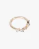 Gold Cubic Zirconia Leaf Open Ring sold by Collete Hayman