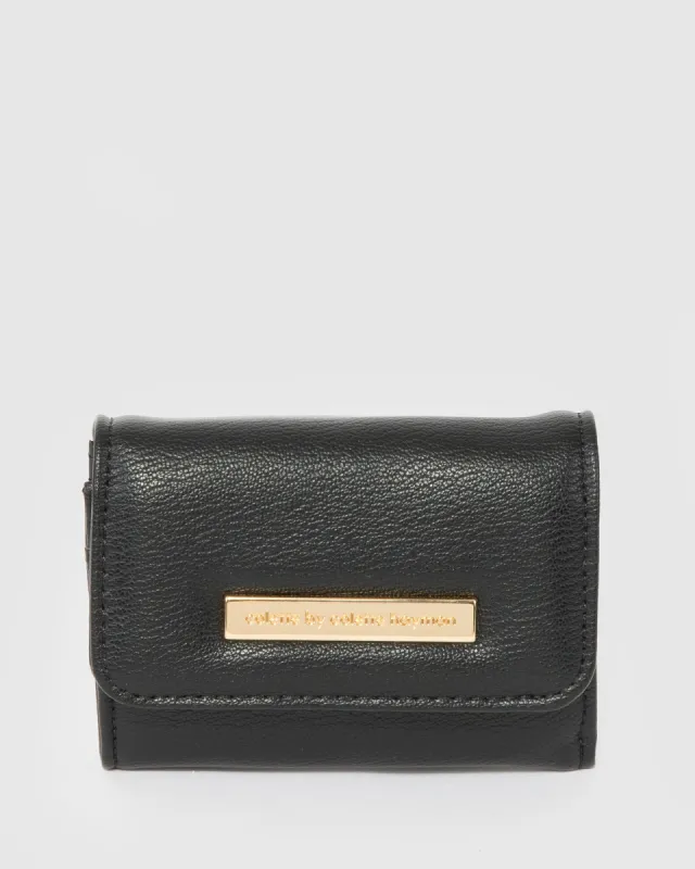 Black Beth Small Logo Purse made by Collete Hayman