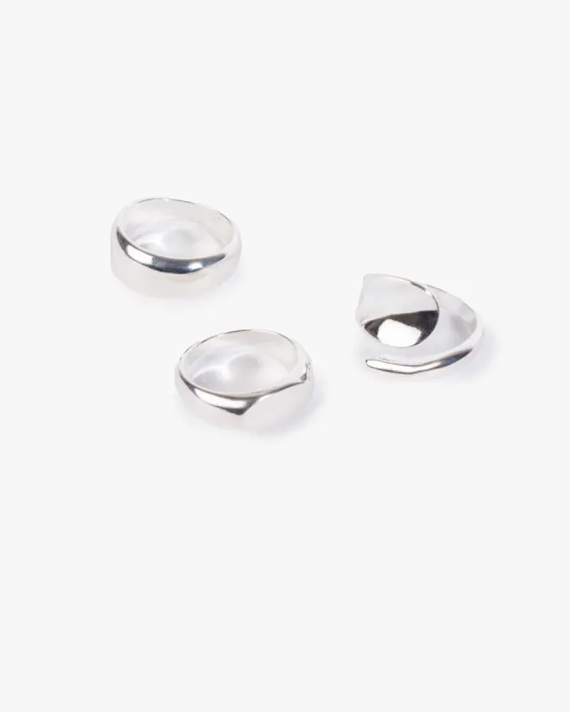 Silver Statement Swirl Ring Pack sold by Collete Hayman