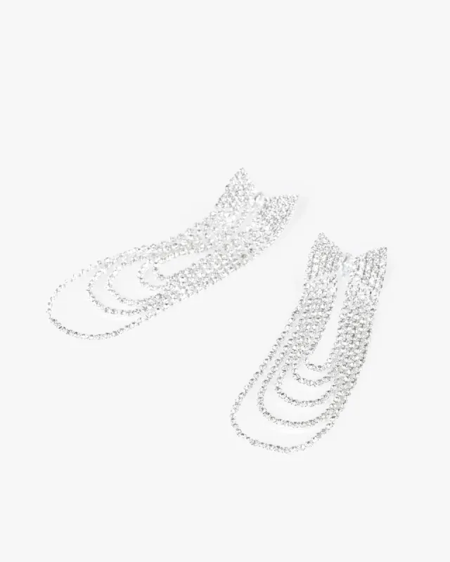 Crystal Bow Detail Drop Earrings sold by Collete Hayman