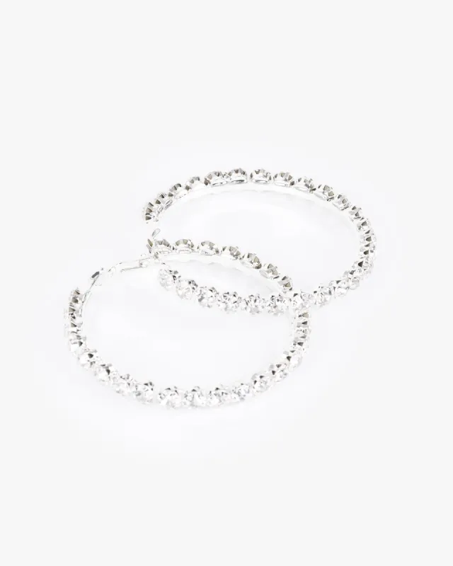 Crystal Round Hoop Earrings sold by Collete Hayman