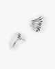 Silver Swirl Statement Stud Earrings sold by Collete Hayman
