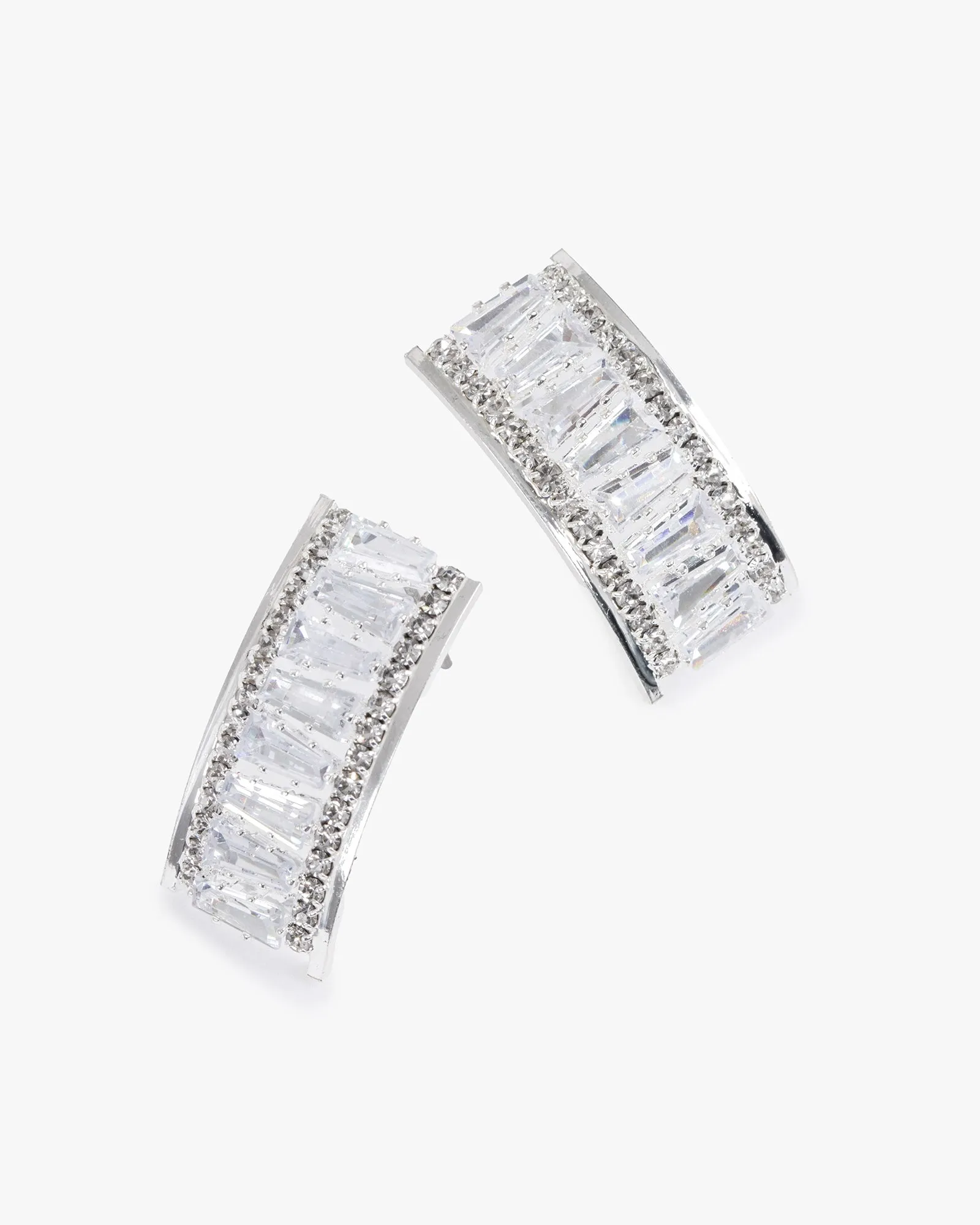 Crystal Curved Stud Earrings sold by Collete Hayman product image thumbnail 2
