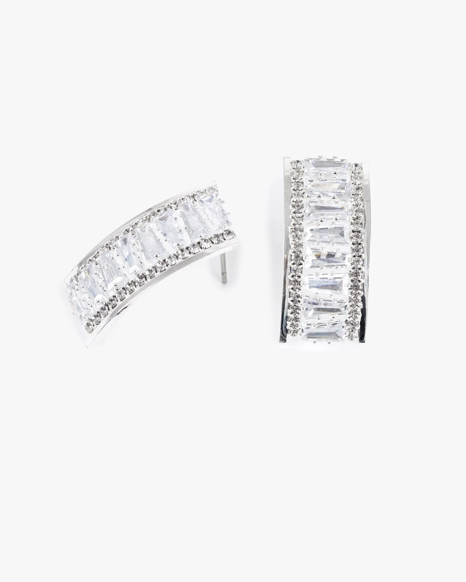 Crystal Curved Stud Earrings sold by Collete Hayman product image thumbnail 3